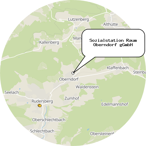 Kartenausschnitt für die Firma Sozialstation Raum Oberndorf gGmbH