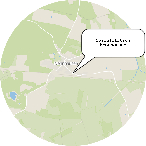 Kartenausschnitt für die Firma Sozialstation Nennhausen