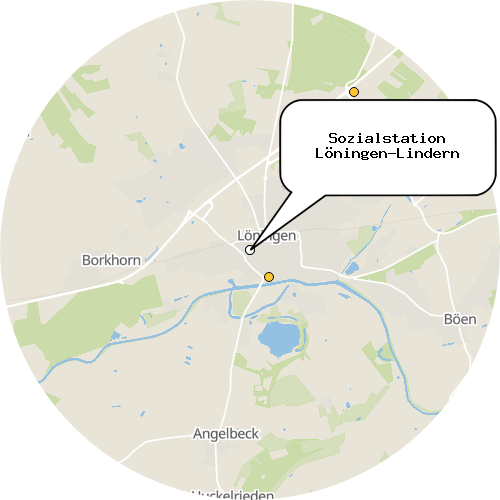 Kartenausschnitt für die Firma Sozialstation Löningen-Lindern
