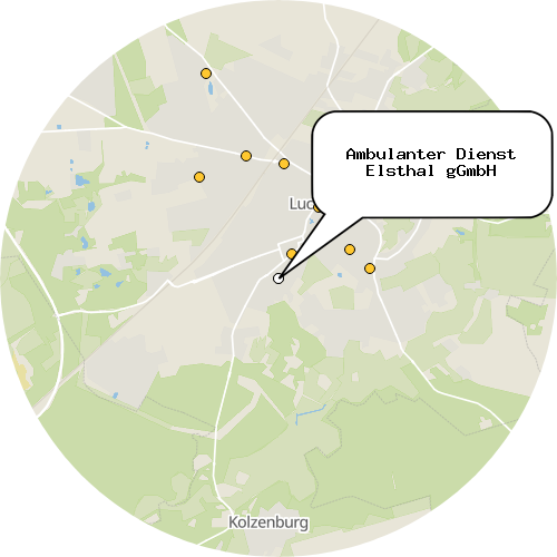 Kartenausschnitt für die Firma Ambulanter Dienst Elsthal gGmbH