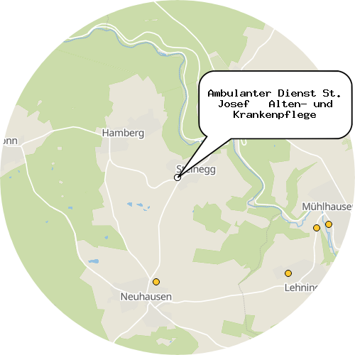 Kartenausschnitt für die Firma Ambulanter Dienst St. Josef   Alten- und Krankenpflege