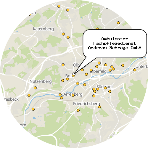 Kartenausschnitt für die Firma Ambulanter Fachpflegedienst Andreas Schrage GmbH