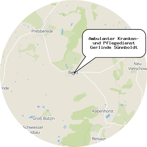 Kartenausschnitt für die Firma Ambulanter Kranken- und Pflegedienst Gerlinde Sünnboldt