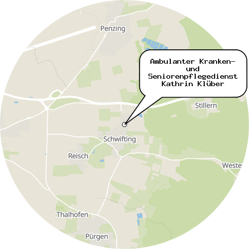 Kartenausschnitt für die Firma Ambulanter Kranken- und Seniorenpflegedienst Kathrin Klüber