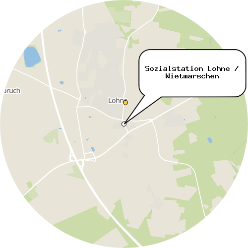 Kartenausschnitt für die Firma Sozialstation Lohne / Wietmarschen