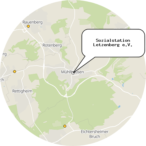 Kartenausschnitt für die Firma Sozialstation Letzenberg e.V.