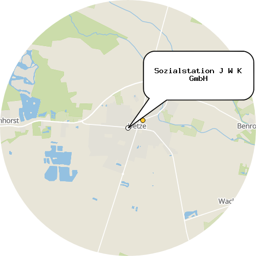 Kartenausschnitt für die Firma Sozialstation J W K GmbH