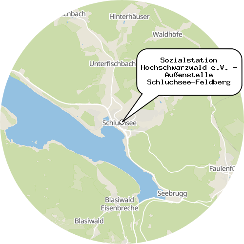 Kartenausschnitt für die Firma Sozialstation Hochschwarzwald e.V. - Außenstelle Schluchsee-Feldberg