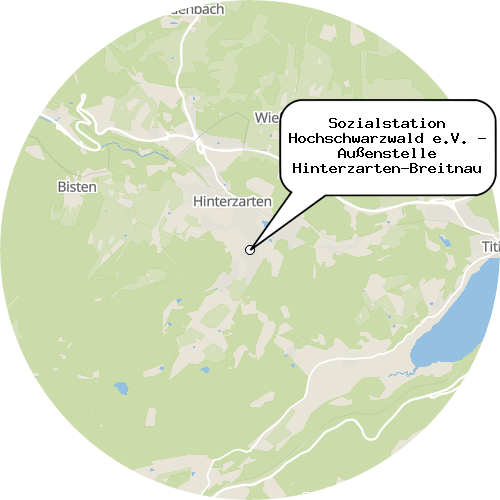 Kartenausschnitt für die Firma Sozialstation Hochschwarzwald e.V. - Außenstelle Hinterzarten-Breitnau