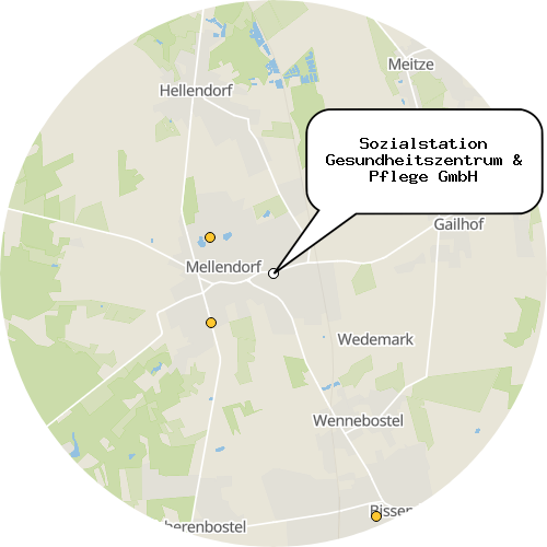 Kartenausschnitt für die Firma Sozialstation Gesundheitszentrum & Pflege GmbH