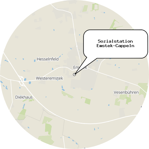 Kartenausschnitt für die Firma Sozialstation Emstek-Cappeln