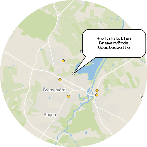Kartenausschnitt für die Firma Sozialstation Bremervörde Geestequelle