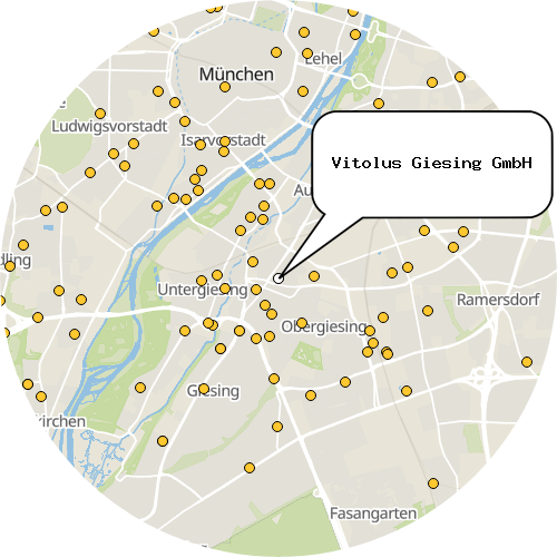 Kartenausschnitt für die Firma Vitolus Giesing GmbH
