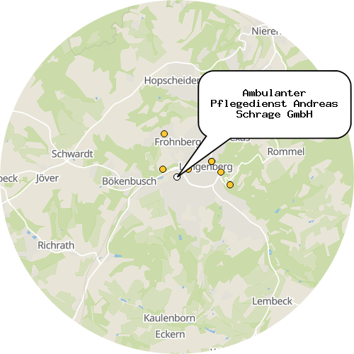 Kartenausschnitt für die Firma Ambulanter Pflegedienst Andreas Schrage GmbH