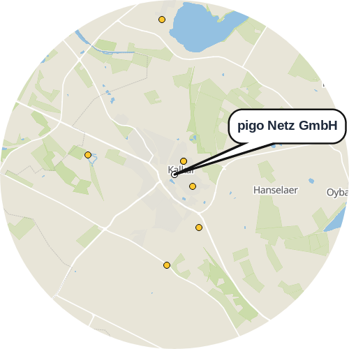Kartenausschnitt für die Firma pigo Netz GmbH