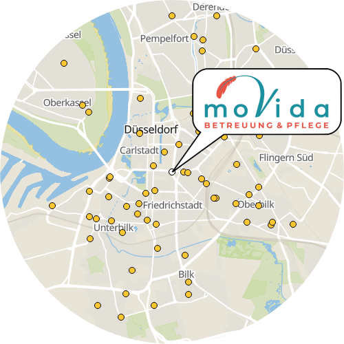 Kartenausschnitt für die Firma moVida GmbH