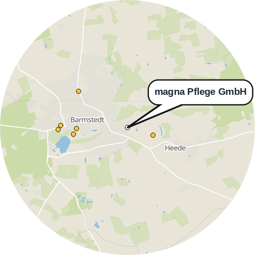 Kartenausschnitt für die Firma magna Pflege GmbH