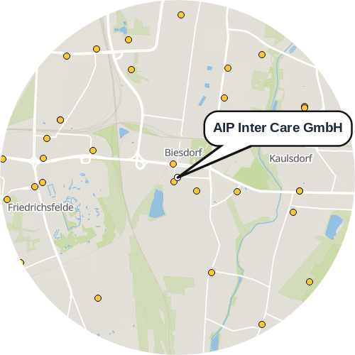 Kartenausschnitt für die Firma AIP Inter Care GmbH