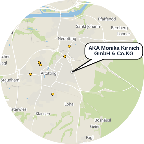 Kartenausschnitt für die Firma AKA Monika Kirnich  GmbH & Co.KG