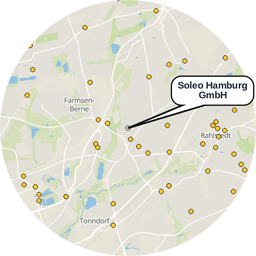Kartenausschnitt für die Firma Soleo Hamburg GmbH