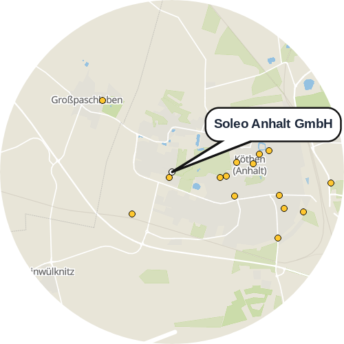 Kartenausschnitt für die Firma Soleo Anhalt GmbH