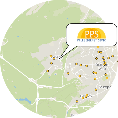 Kartenausschnitt für die Firma Sivic Redzepa  PPS Privatpflegedienst Sivic