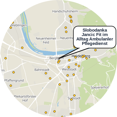 Kartenausschnitt für die Firma Slobodanka Jancic Fit im Alltag  Ambulanler Pflegedienst