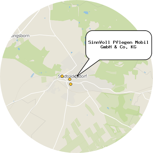 Kartenausschnitt für die Firma SinnVoll Pflegen Mobil GmbH & Co. KG