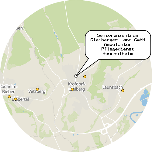 Kartenausschnitt für die Firma Seniorenzentrum Gleiberger Land GmbH Ambulanter Pflegedienst Heuchelheim