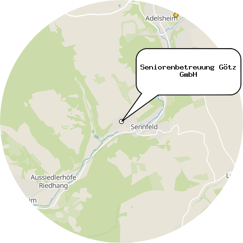 Kartenausschnitt für die Firma Seniorenbetreuung Götz GmbH