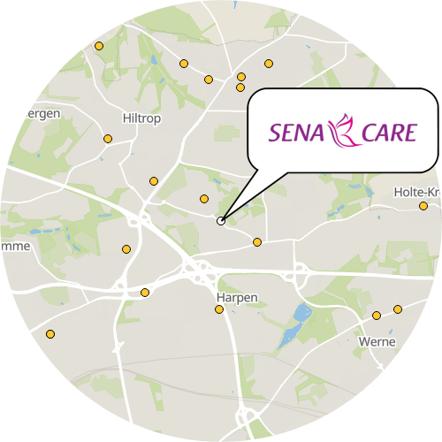 Kartenausschnitt für die Firma Sena Care GmbH