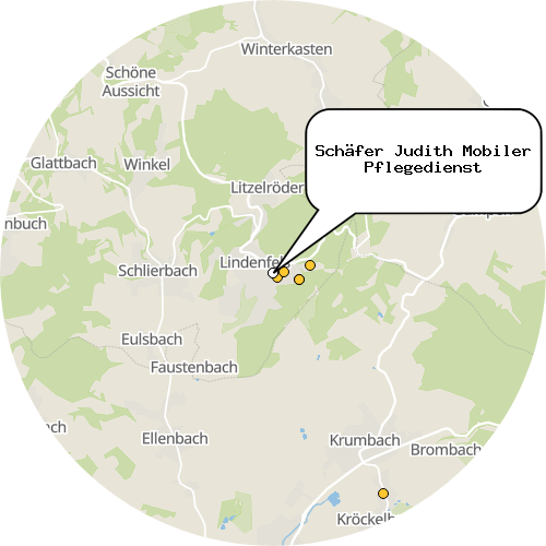 Kartenausschnitt für die Firma Schäfer Judith Mobiler Pflegedienst