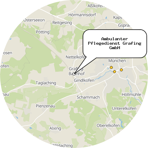 Kartenausschnitt für die Firma Ambulanter Pflegedienst Grafing GmbH