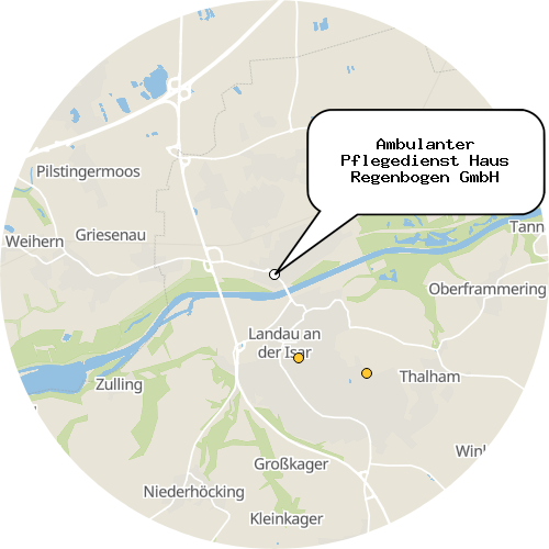 Kartenausschnitt für die Firma Ambulanter Pflegedienst Haus Regenbogen GmbH