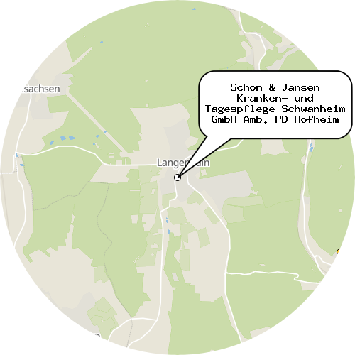 Kartenausschnitt für die Firma Schon & Jansen Kranken- und Tagespflege Schwanheim GmbH Amb. PD Hofheim
