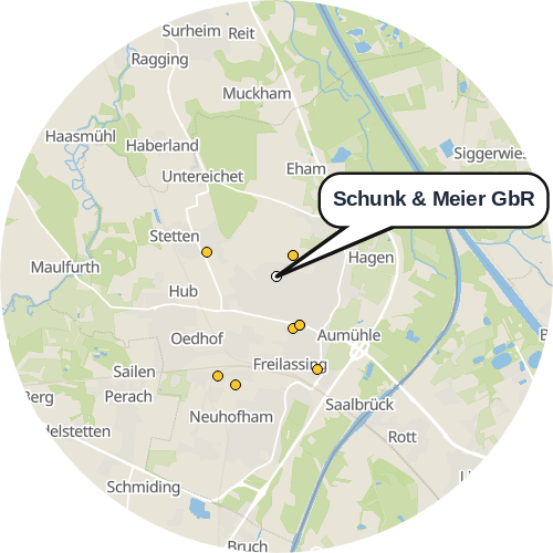 Kartenausschnitt für die Firma Schunk & Meier GbR