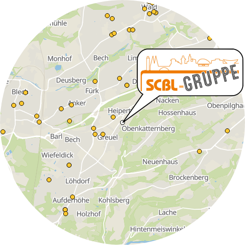 Kartenausschnitt für die Firma SCBL-mobil GmbH