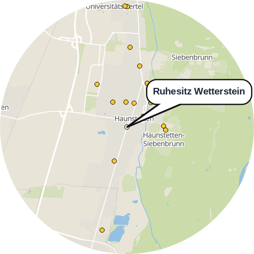 Kartenausschnitt für die Firma Ruhesitz Wetterstein