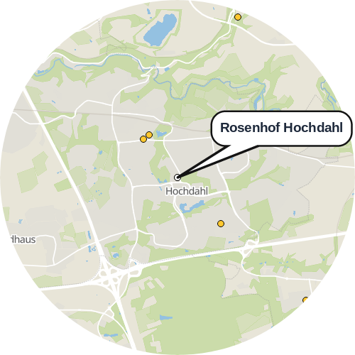 Kartenausschnitt für die Firma Rosenhof Hochdahl