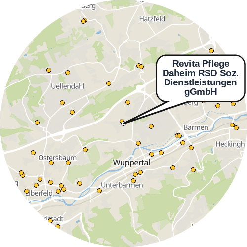 Kartenausschnitt für die Firma Revita Pflege Daheim RSD Soz. Dienstleistungen gGmbH