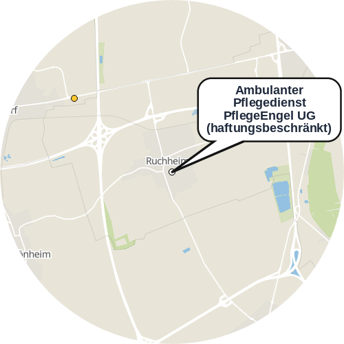 Kartenausschnitt für die Firma Ambulanter Pflegedienst PflegeEngel UG (haftungsbeschränkt)