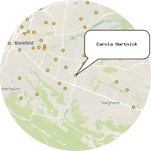 Kartenausschnitt für die Firma Carola Hartnick