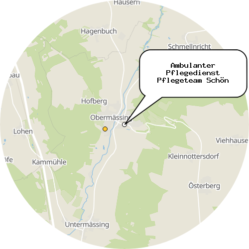 Kartenausschnitt für die Firma Ambulanter Pflegedienst Pflegeteam Schön