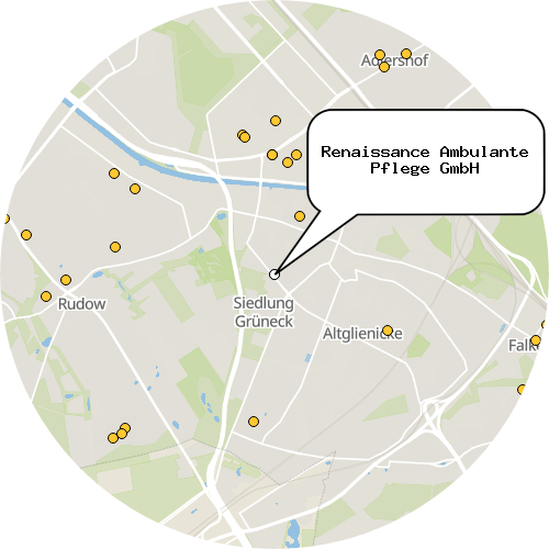 Kartenausschnitt für die Firma Renaissance Ambulante Pflege GmbH