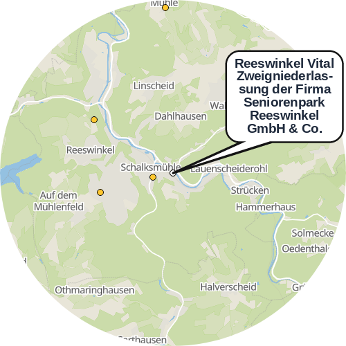 Kartenausschnitt für die Firma Reeswinkel Vital Zweigniederlassung der Firma Seniorenpark Reeswinkel GmbH & Co.