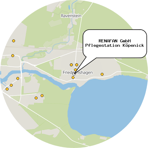 Kartenausschnitt für die Firma RENAFAN GmbH Pflegestation Köpenick