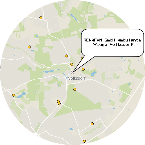 Kartenausschnitt für die Firma RENAFAN GmbH Ambulante Pflege Volksdorf