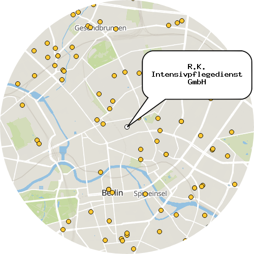 Kartenausschnitt für die Firma R.K. Intensivpflegedienst GmbH