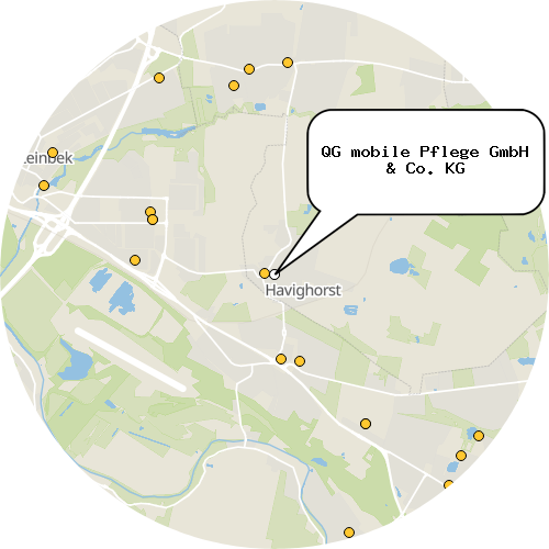 Kartenausschnitt für die Firma QG mobile Pflege GmbH & Co. KG