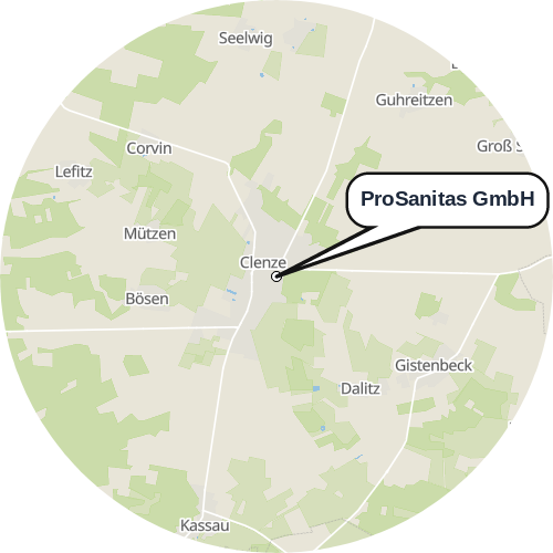 Kartenausschnitt für die Firma ProSanitas GmbH